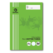 Olympic Exercise Book A4 9mm Dotted Thirds 64 Page Sold as Each 20 in a Pack