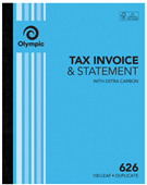 Olympic 626 Invoice  Statement Duplicate Book Blue