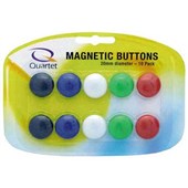 Quartet Magnetic Buttons Pk10 Assorted Colours 20mm