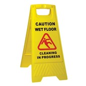 Sabco Caution Wet Floor Sign Yellow Each