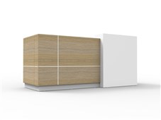 Sempre Reception Counter  Natural Oak  White