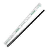BioPak BioStraw Regular Paper Straw Individual Wrapped Black 6mm Pack 250 Sold as Pack 250 2500 in a Carton