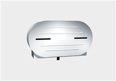 Toilet Roll Dispenser Double Jumbo Stainless Steel Each