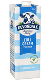 Devondale Long Life Full Cream Milk 1L Sold as Each 10 in a Box