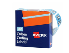 Avery 26 Side Tab Colour Coding Roll Labels 38 x 25 mm Roll 500