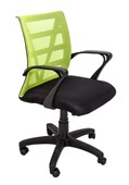 Vienna Mesh Back Chair  Lime Mesh Back  Black Fabric Seat Pan