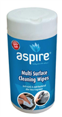 Aspire Multi Surface Cleaning Wipes White 50 Tub