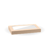 BioPak BioBoard Extra Small Catering Tray PLA Window Lid Sleeve 10 Sold as Sleeve 10 10 in a Carton