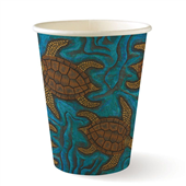 BioPak BioCup 390ml  12oz 90mm Indigenous Art Single Wall Sleeve 50 Sold as Sleeve 50 20 in a Carton
