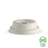 BioPak BioCup 63mm  4oz Natural Plant Fibre Lid Sleeve 50 Sold as Sleeve 50 40 in a Carton