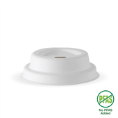 BioPak BioCup 63mm  4oz White Plant Fibre Lid Sleeve 50 Sold as Sleeve 50 40 in a Carton