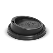 BioPak BioCup 80mm Small Black PLA Lid Sleeve 50 Sold as Sleeve 50 20 in a Carton