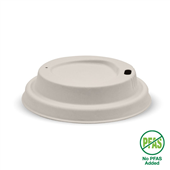 BioPak BioCup 80mm Small Natural Plant Fibre Lid Sleeve 50 Sold as Sleeve 50 20 in a Carton