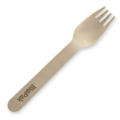 BioPak BioCutlery 16cm Coated Wood Fork Sleeve 100 Sold as Sleeve 100 10 in a Carton