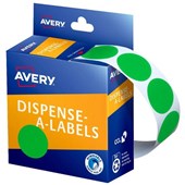 Avery Dispenser Dot Stickers 24mm Diameter Green 500 Pack Sold as Each 5 in a Box