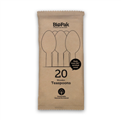 BioPak BioCutlery 10cm Teaspoon Sleeve 20 Sold as Sleeve 20 16 in a Carton