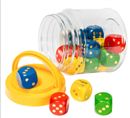 Giant Wooden Dice Jar of 16